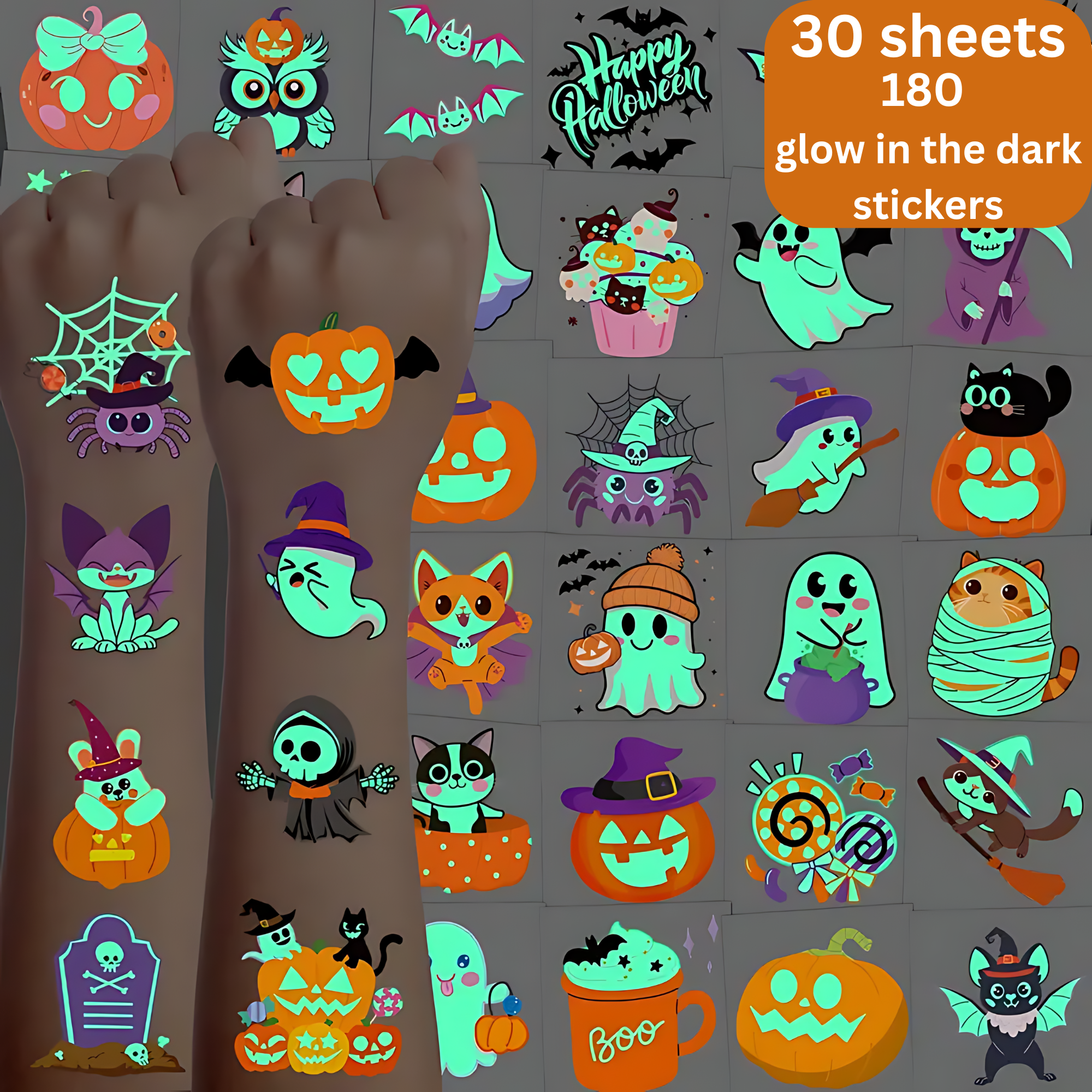 Halloween tattoo stickers