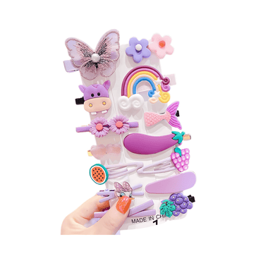 14pcs/set Kids Cartoon Hair Clips - Gummia