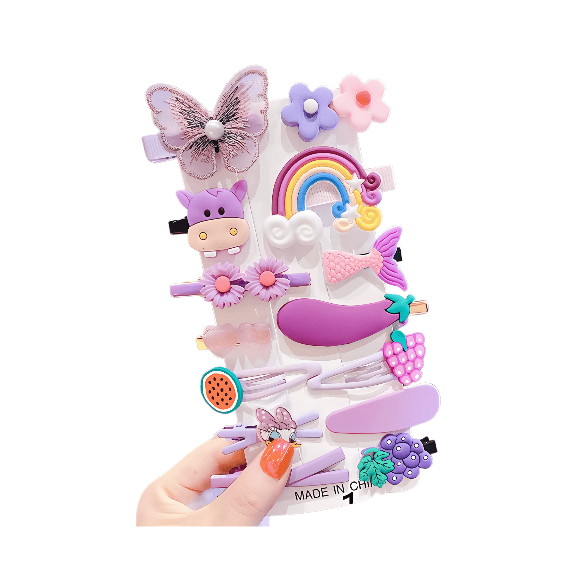 14pcs/set Kids Cartoon Hair Clips - Gummia