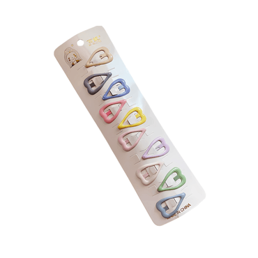 10pcs/set Candy Color Plain Tictac Snap Clips - Gummia