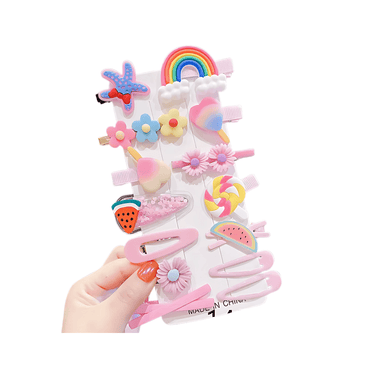 14pcs/set Kids Cartoon Hair Clips - Gummia