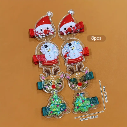 2pcs Christmas Glitter Hair Clip for Kids