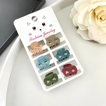 Mini Matte Hair Claw Clips – Pastel Set of 6 - Gummia