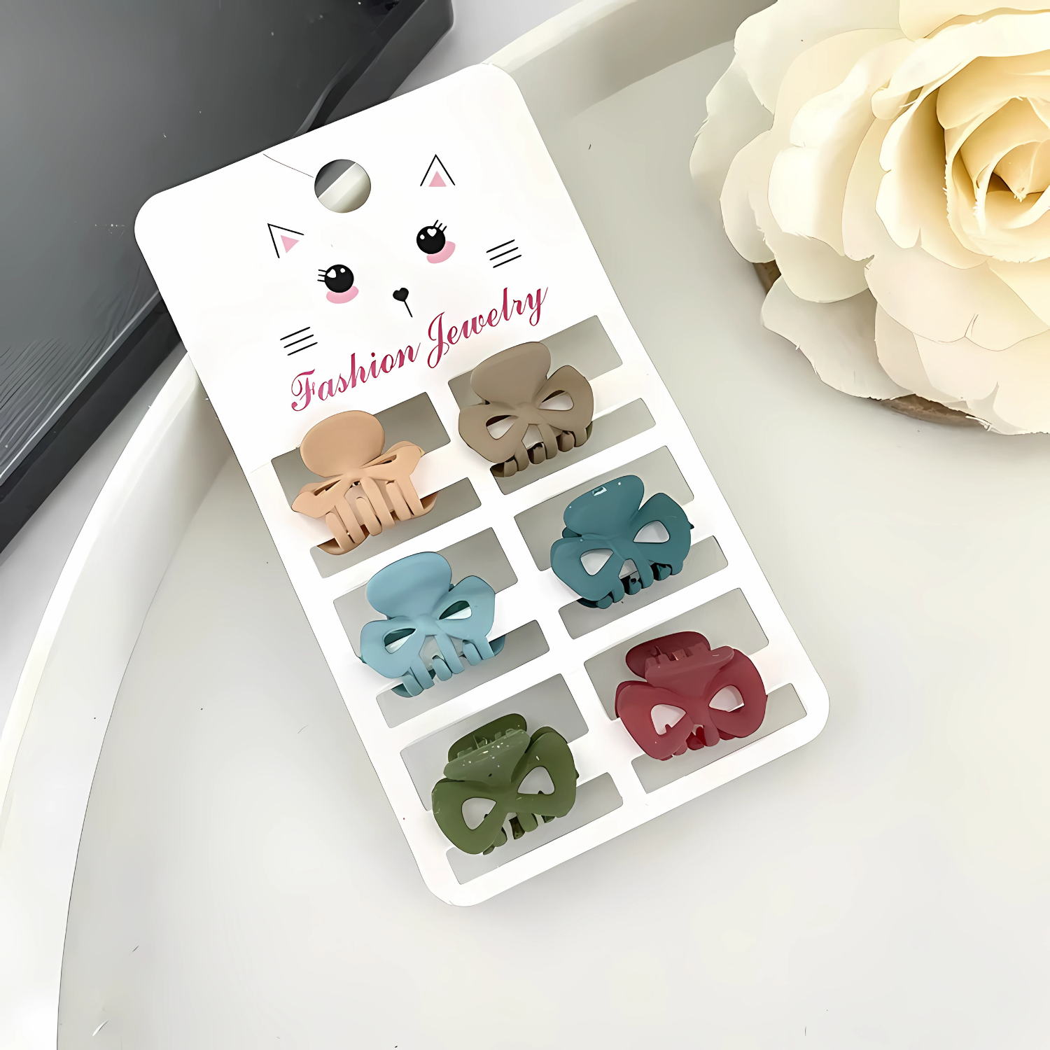 Mini Matte Hair Claw Clips – Pastel Set of 6 - Gummia
