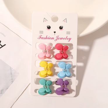 Mini Matte Hair Claw Clips – Pastel Set of 6 - Gummia