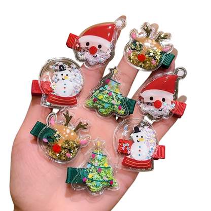 2pcs Christmas Glitter Hair Clip for Kids