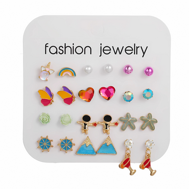24stk of Kids Hypoallergenic earrings set- 12Pairs