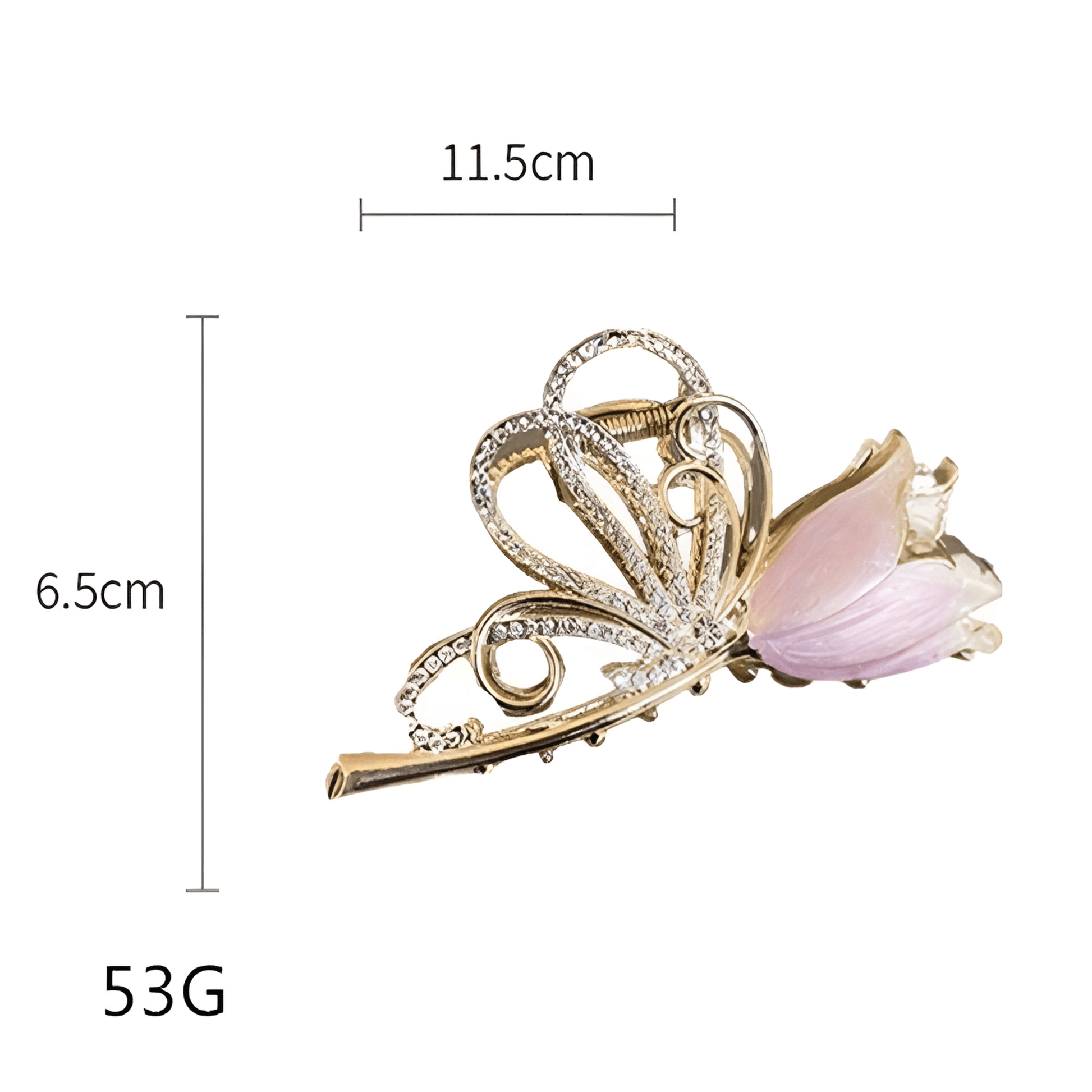 Rhinestone Tulip Claw Clip - Gummia