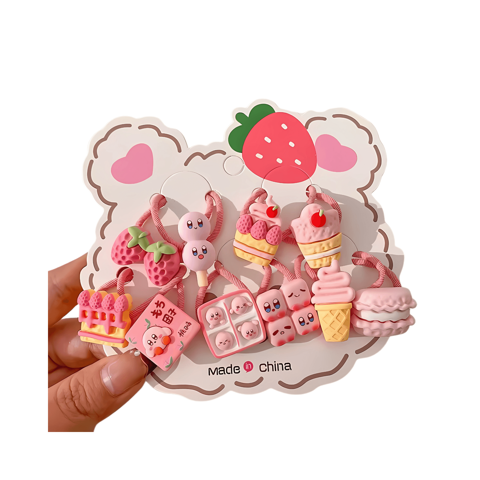 High Quality Cartoon Hairties 10pcs/card - Gummia