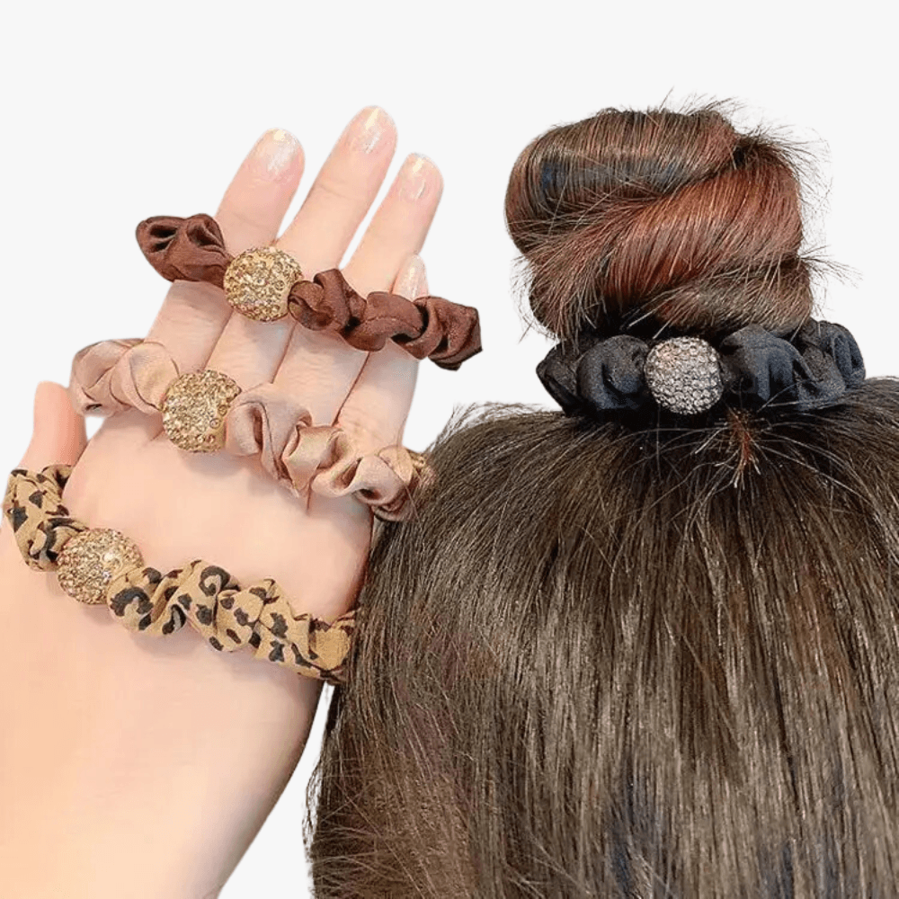 Silk Rhinestone Hair Ties - Gummia