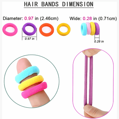 50pcs Pack Kids Hair Ties - Gummia