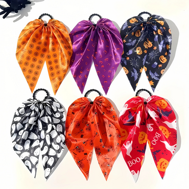 Halloween Hair Tie with Long Ribbon Tails