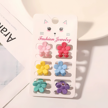 Mini Matte Hair Claw Clips – Pastel Set of 6 - Gummia