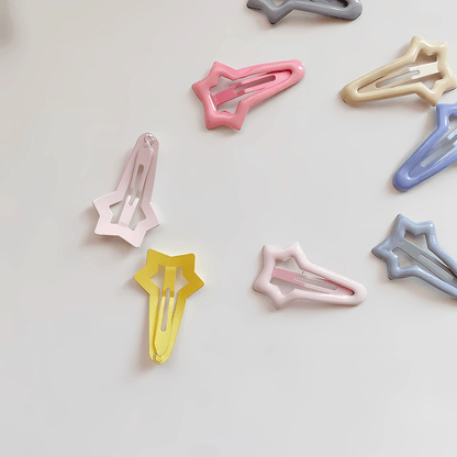 10pcs/set Candy Color Plain Tictac Snap Clips - Gummia