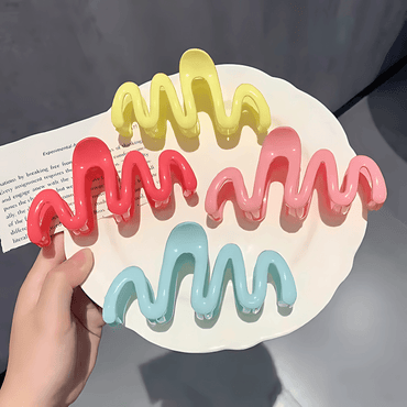 Candy Color Wave Claw Clip Large 11cm - Gummia