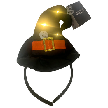 LED witch hat headband