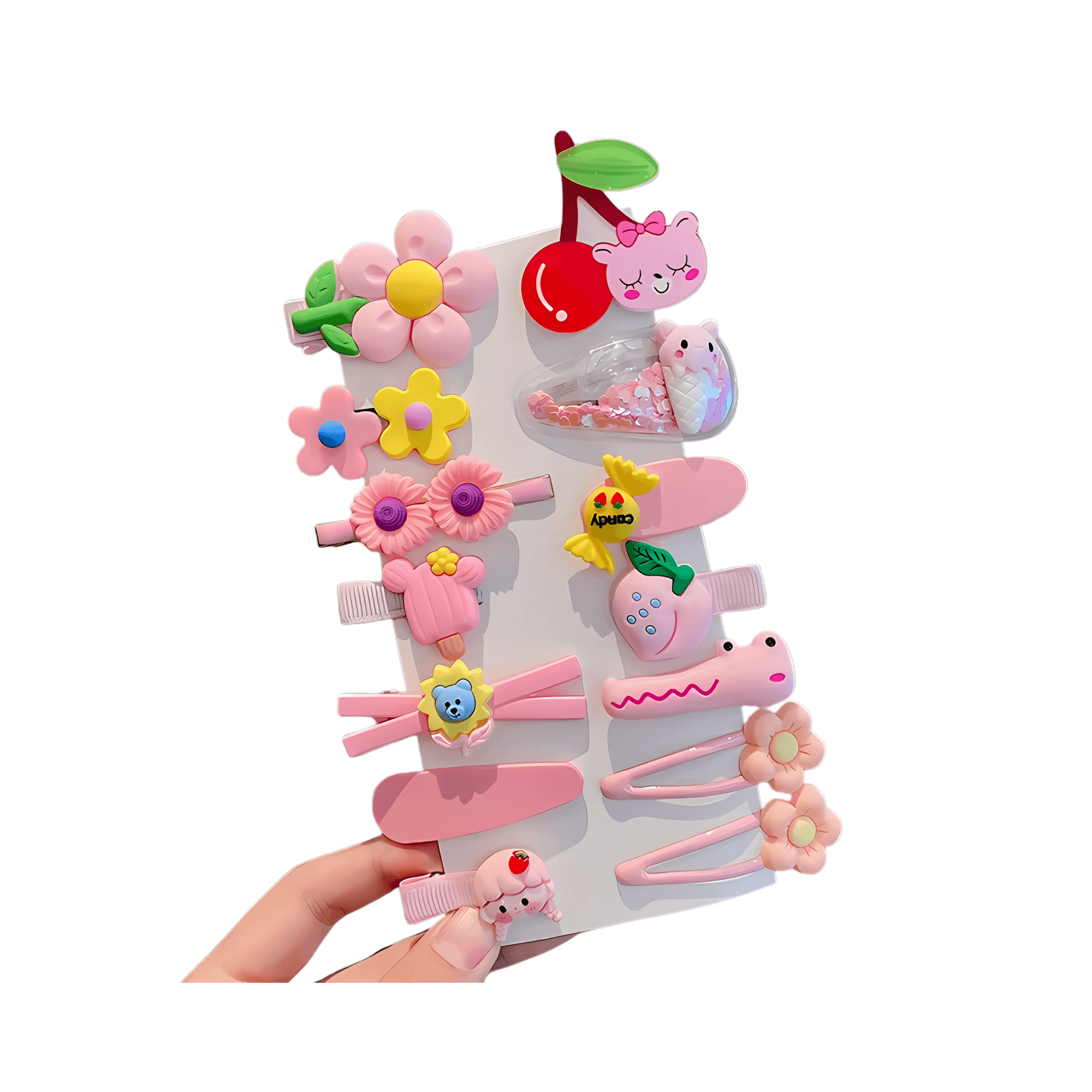 14pcs/set Kids Cartoon Hair Clips - Gummia