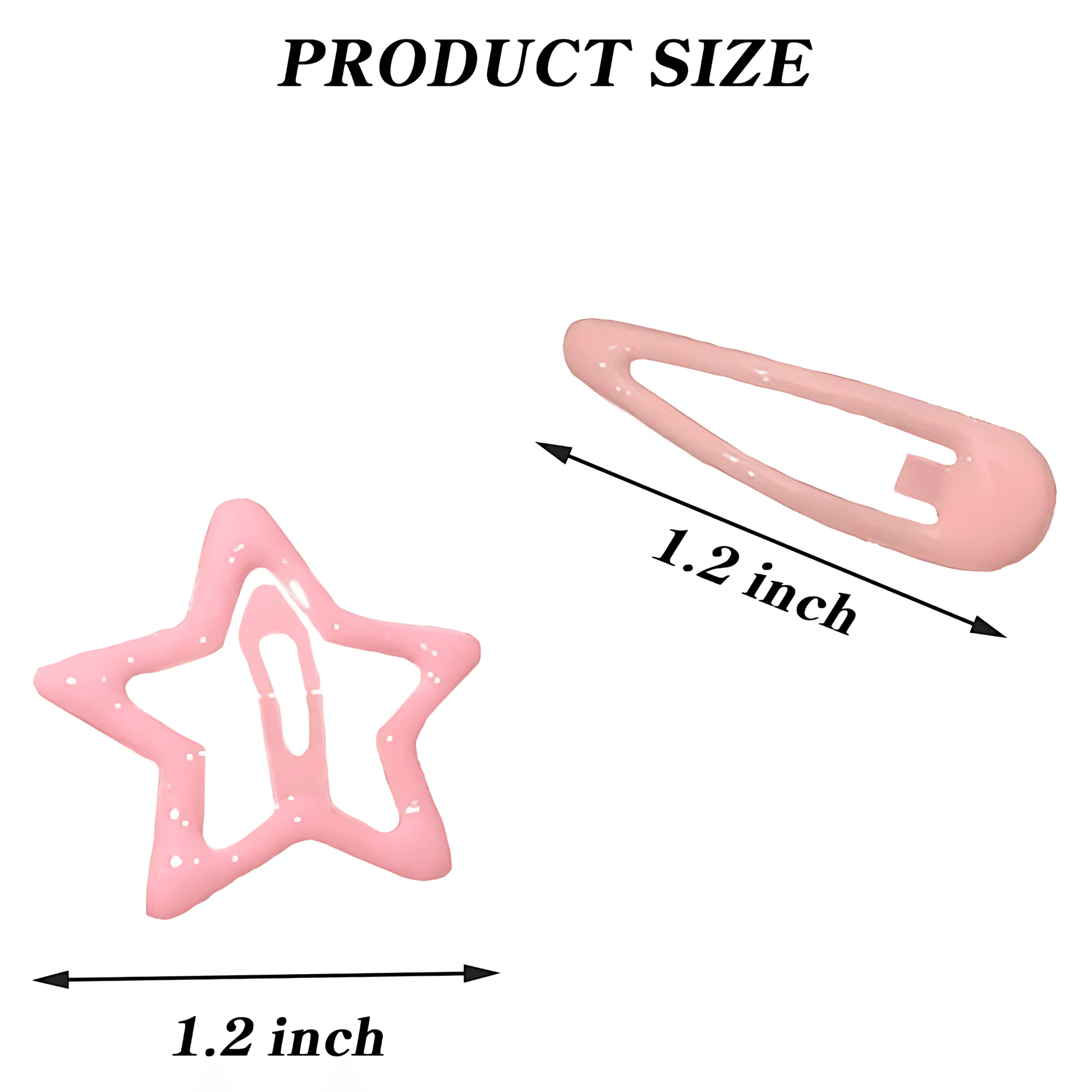 10pcs/set Candy Color Plain Tictac Snap Clips - Gummia