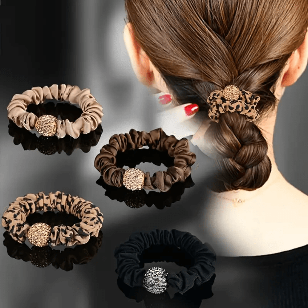 Silk Rhinestone Hair Ties - Gummia
