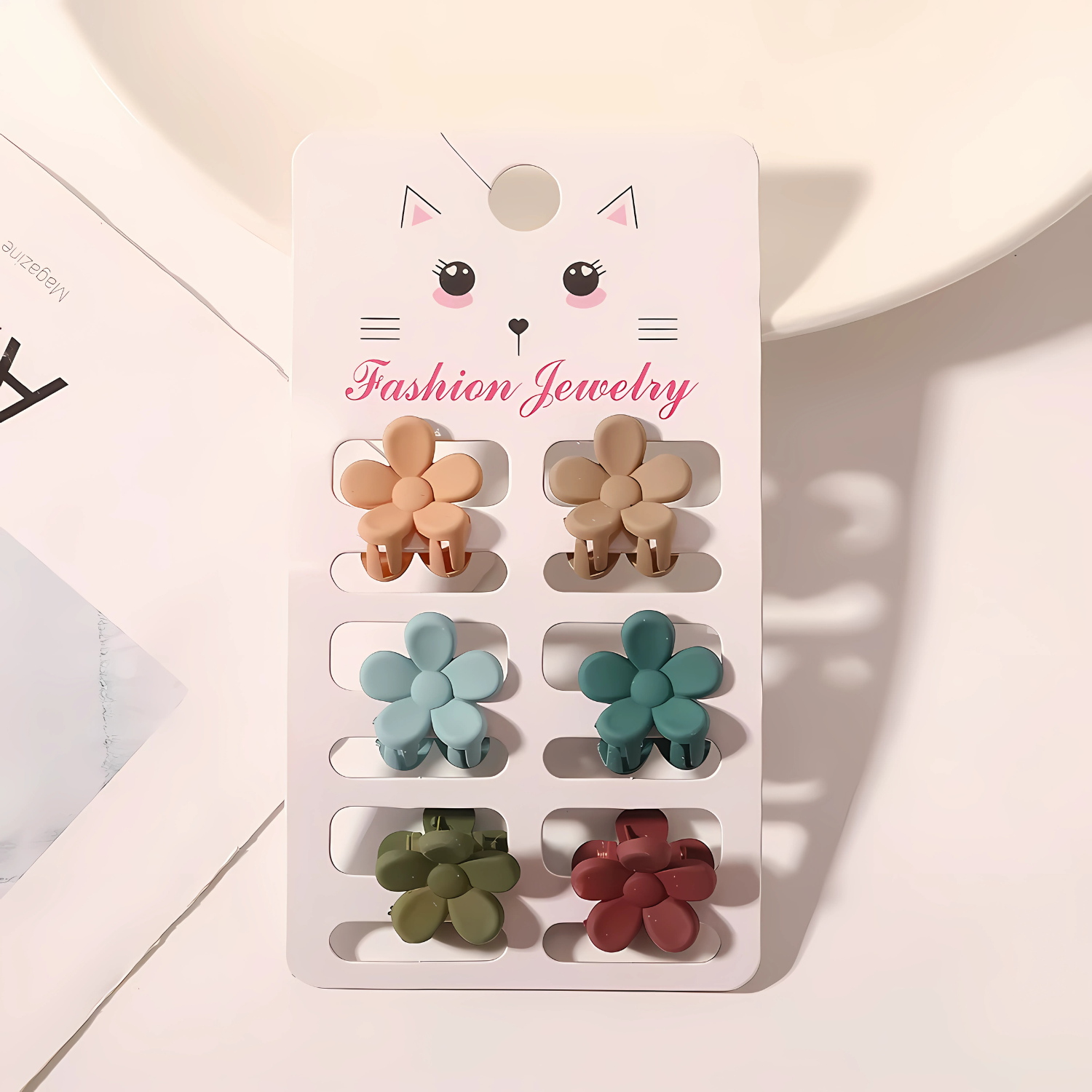 Mini Matte Hair Claw Clips – Pastel Set of 6 - Gummia