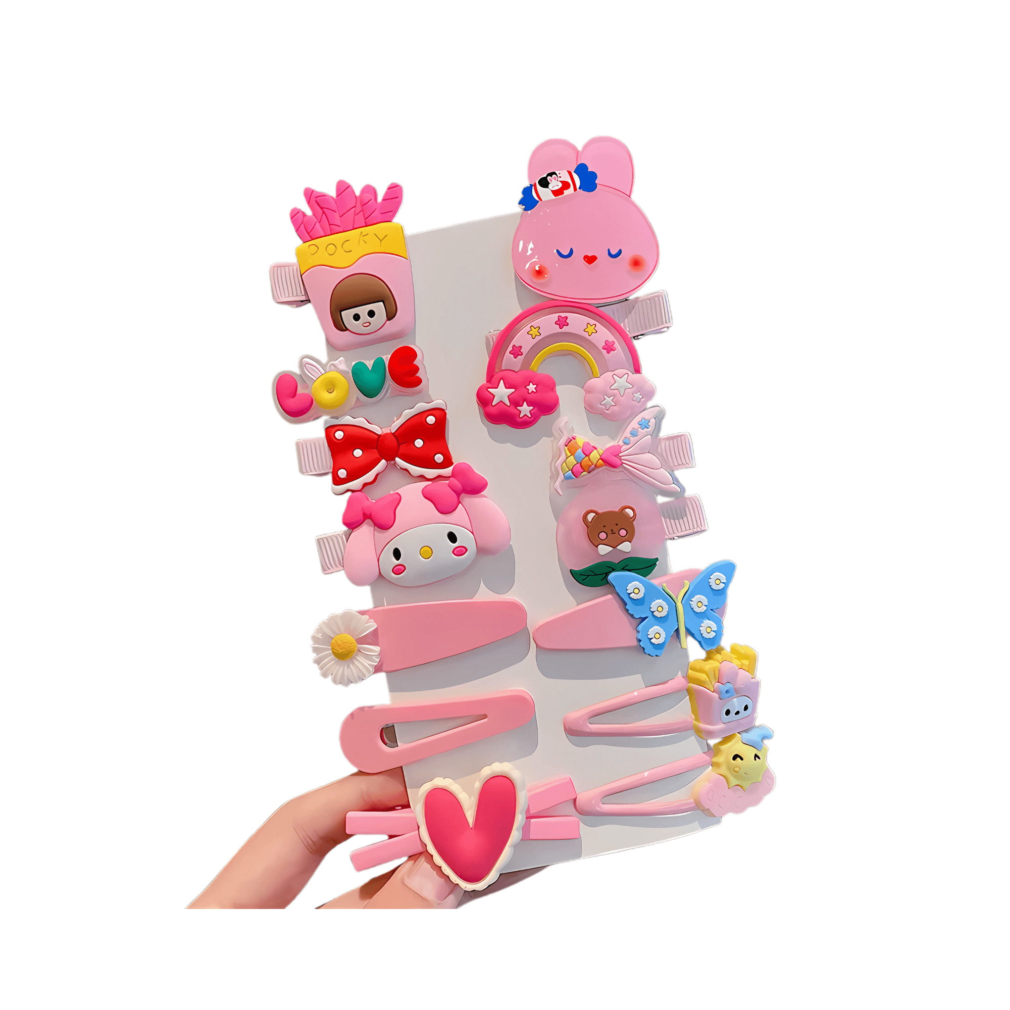 14pcs/set Kids Cartoon Hair Clips - Gummia