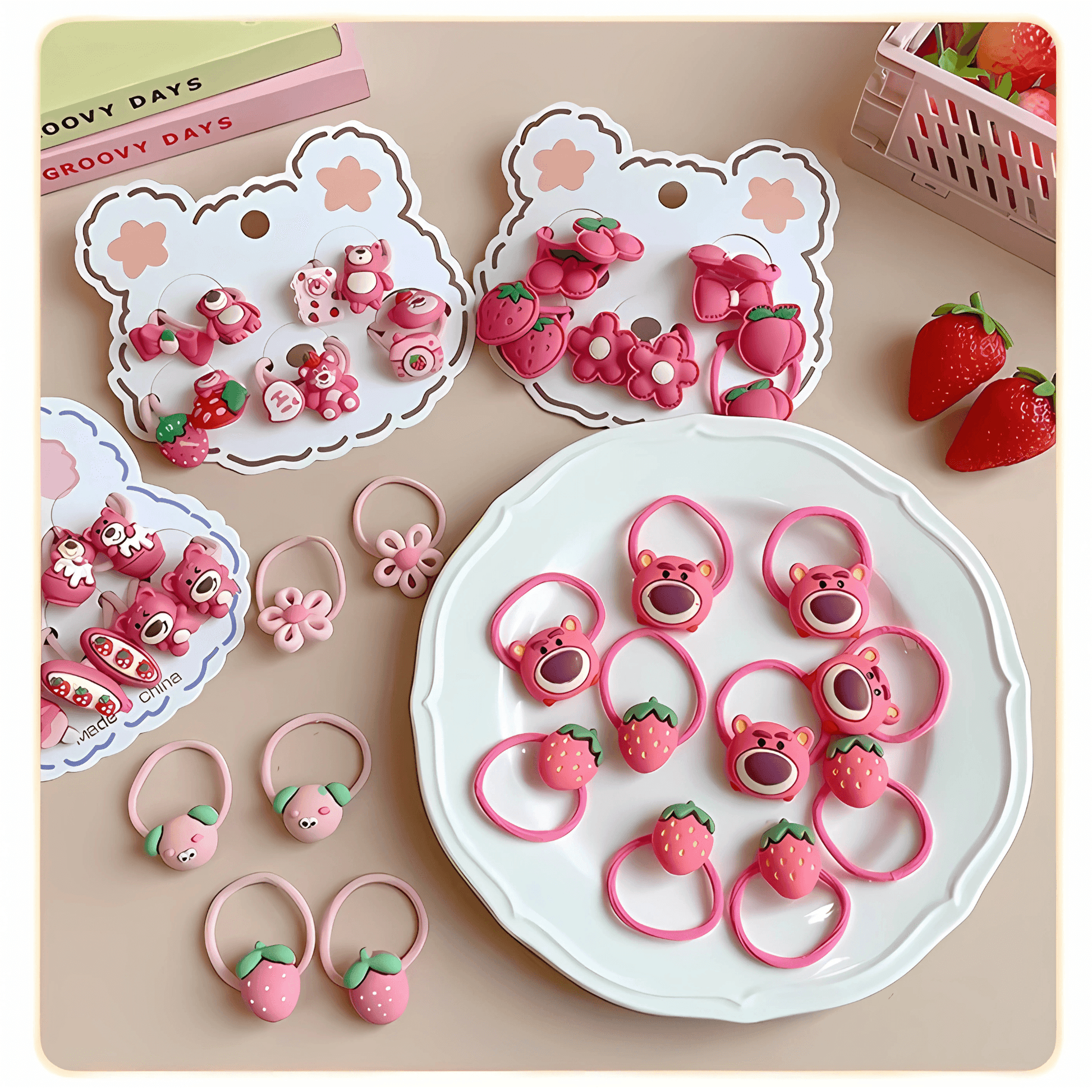 High Quality Cartoon Hairties 10pcs/card - Gummia