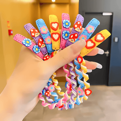 Multi-colored spiral braid twister - Gummia