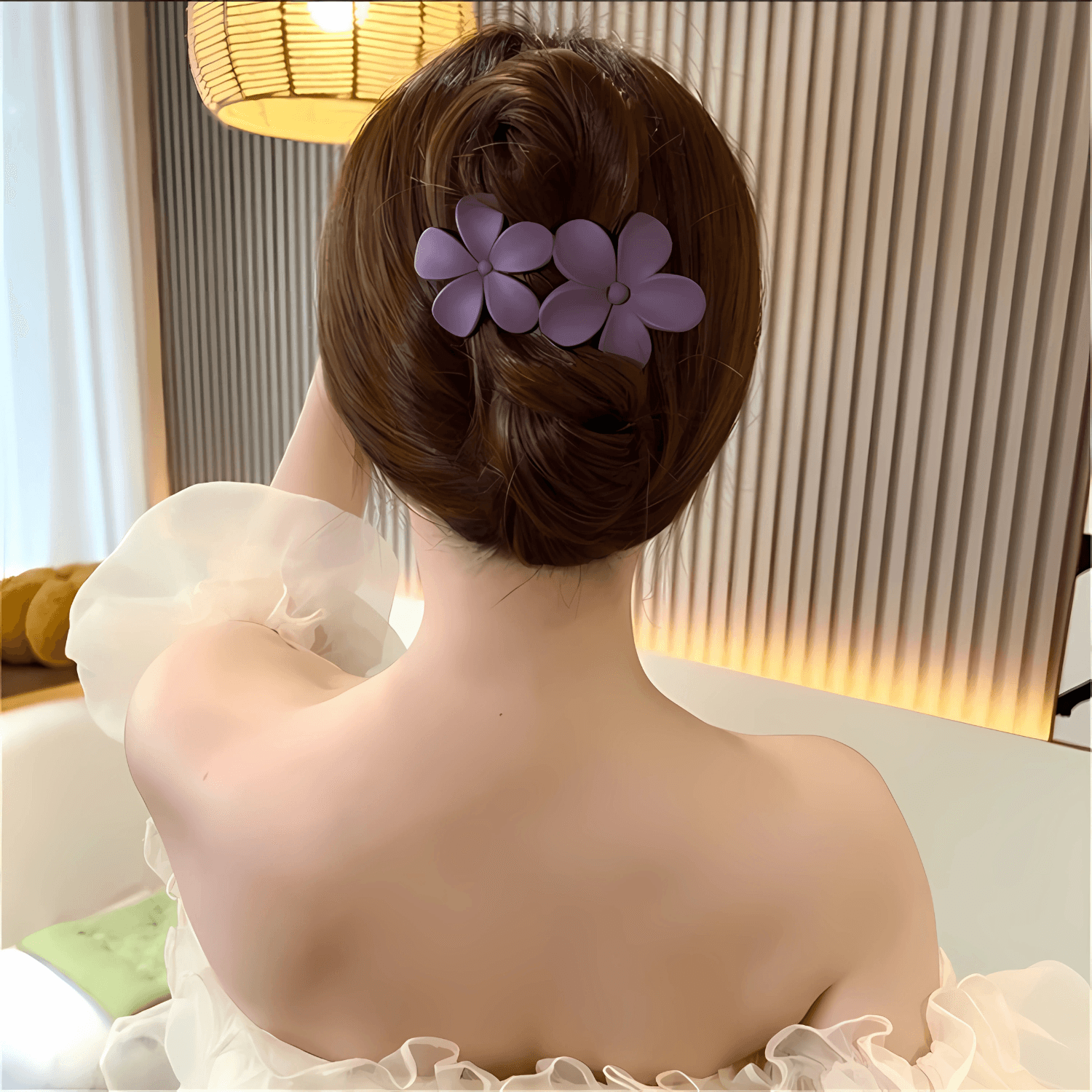 Elegant Double Flower Claw Clip for Women - Gummia
