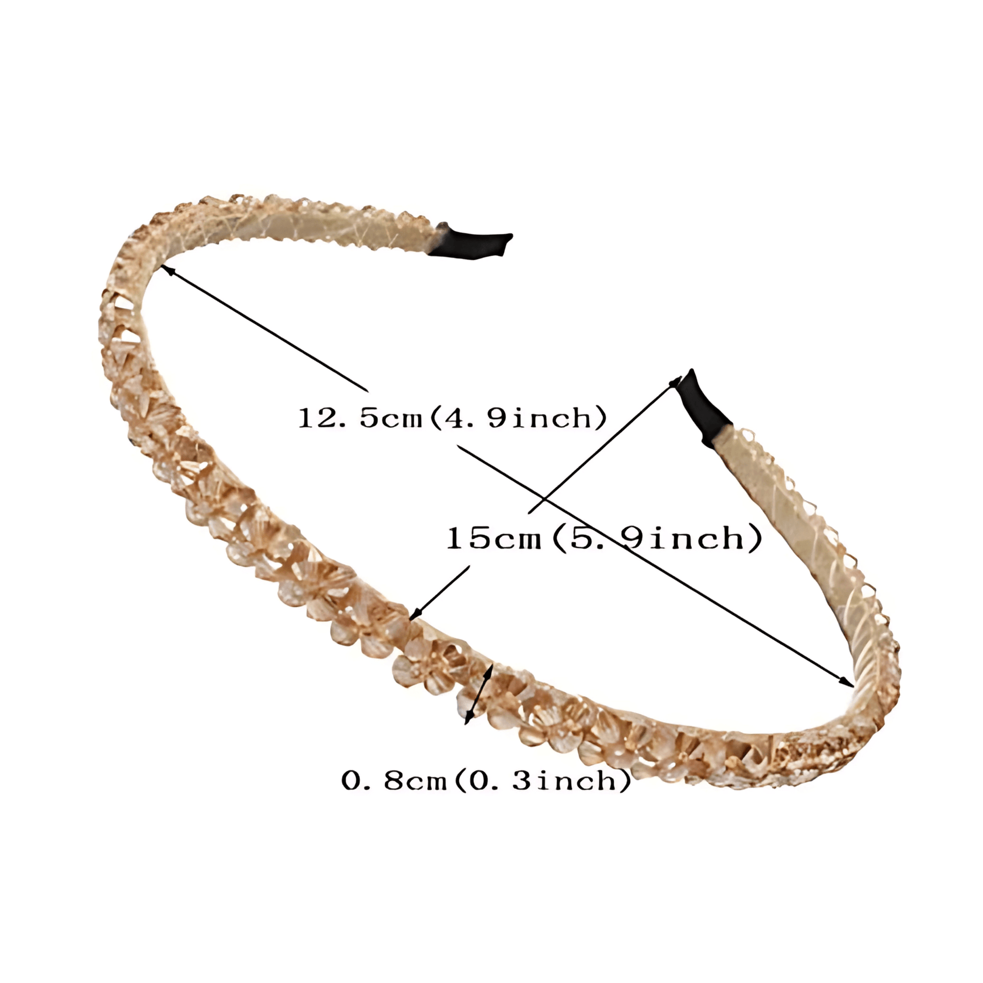 Rhinestone crystal headband for women - Gummia