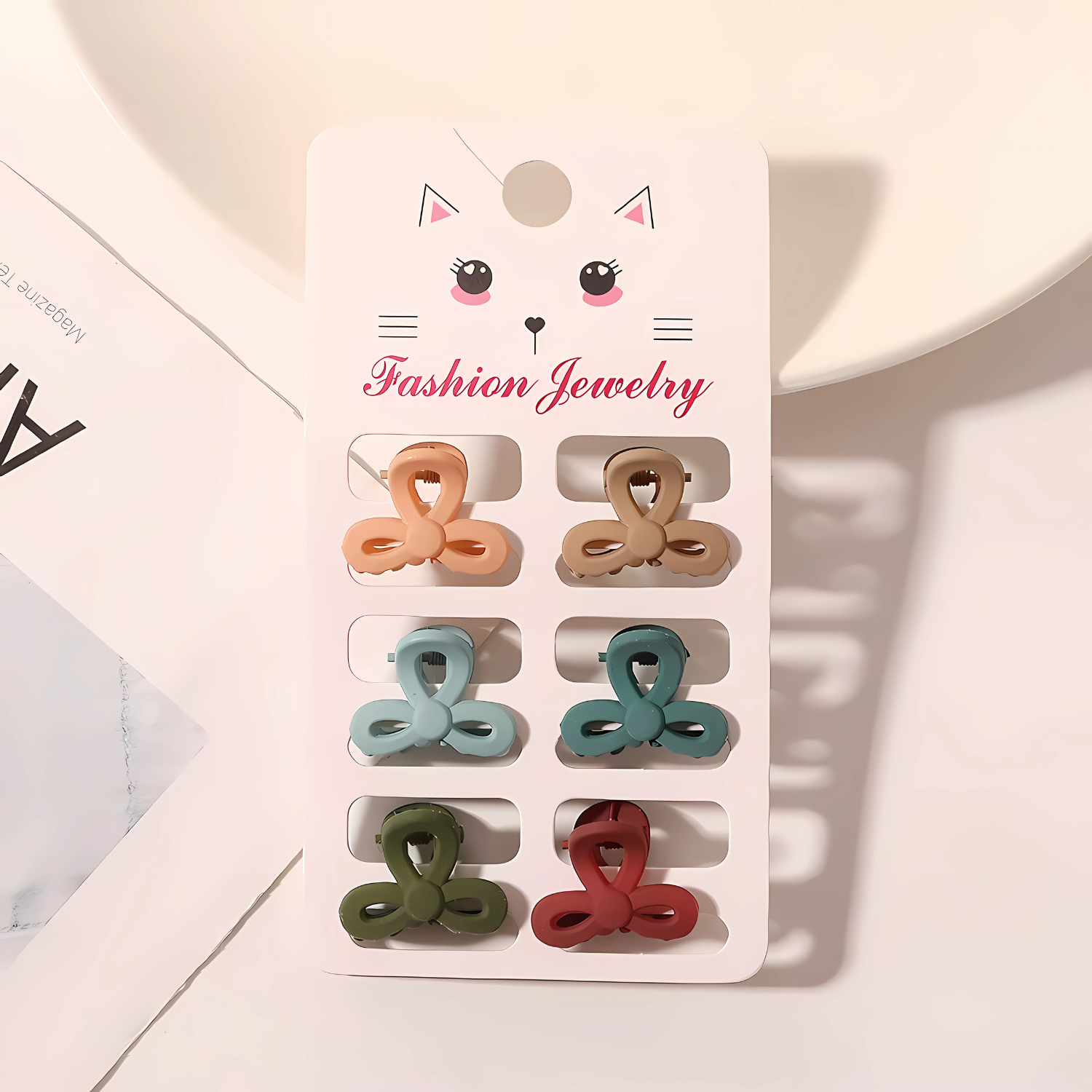Mini Matte Hair Claw Clips – Pastel Set of 6 - Gummia