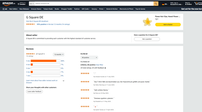 Amazon reviews