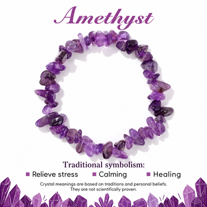 Armband med naturliga stenchips