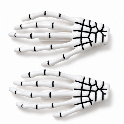 Skeleton Hand Hair Clips for Halloween – 2 Piece Spooky Hair Accessory Set
