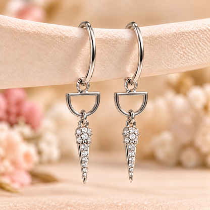 Eleganta Spetsörhängen – Nickel- och Blysäkrade – Guld & Silver