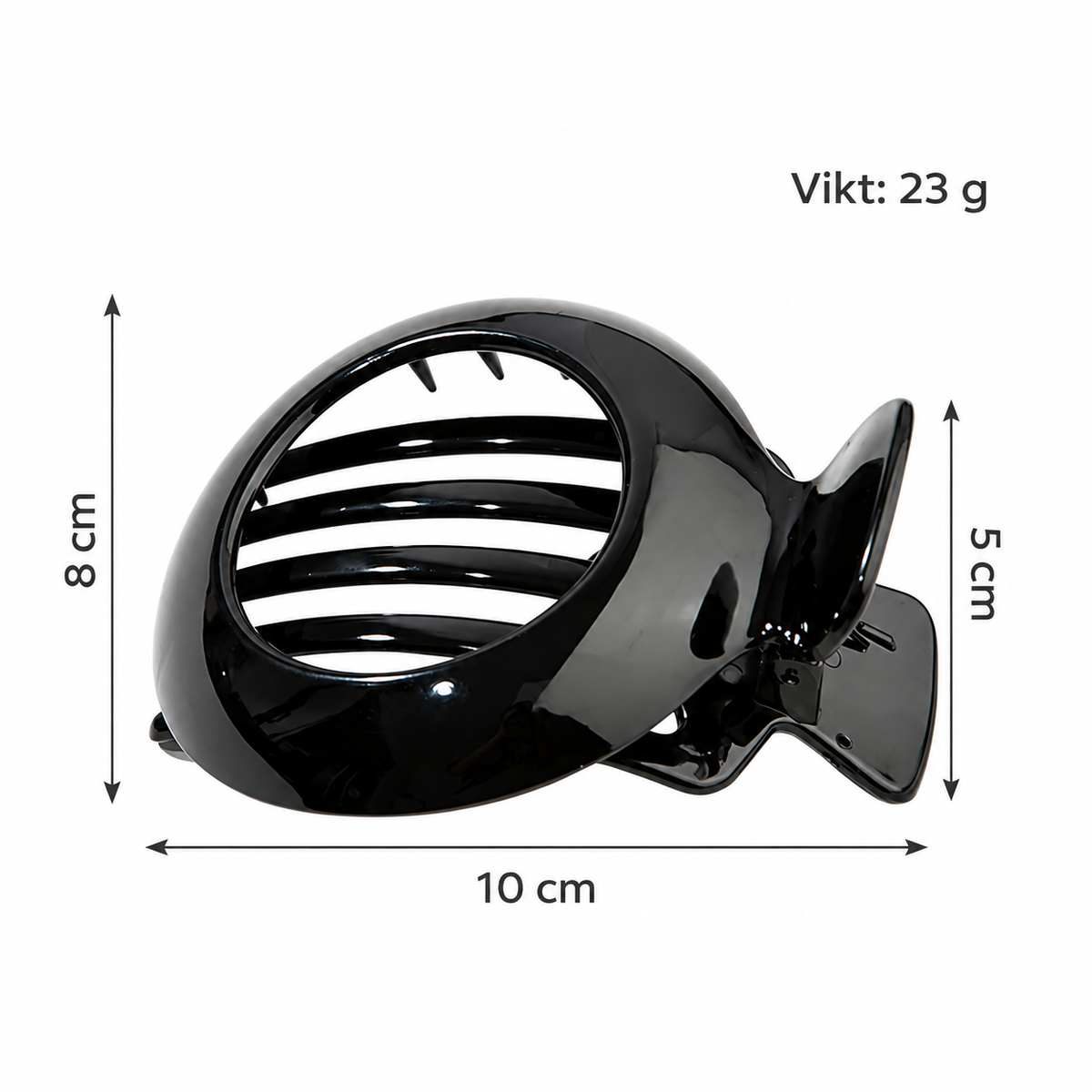 Rund platt hårklämma