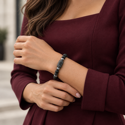 Stjärnteckenarmband i natursten med dubbelsidigt motiv – 12 stjärntecken
