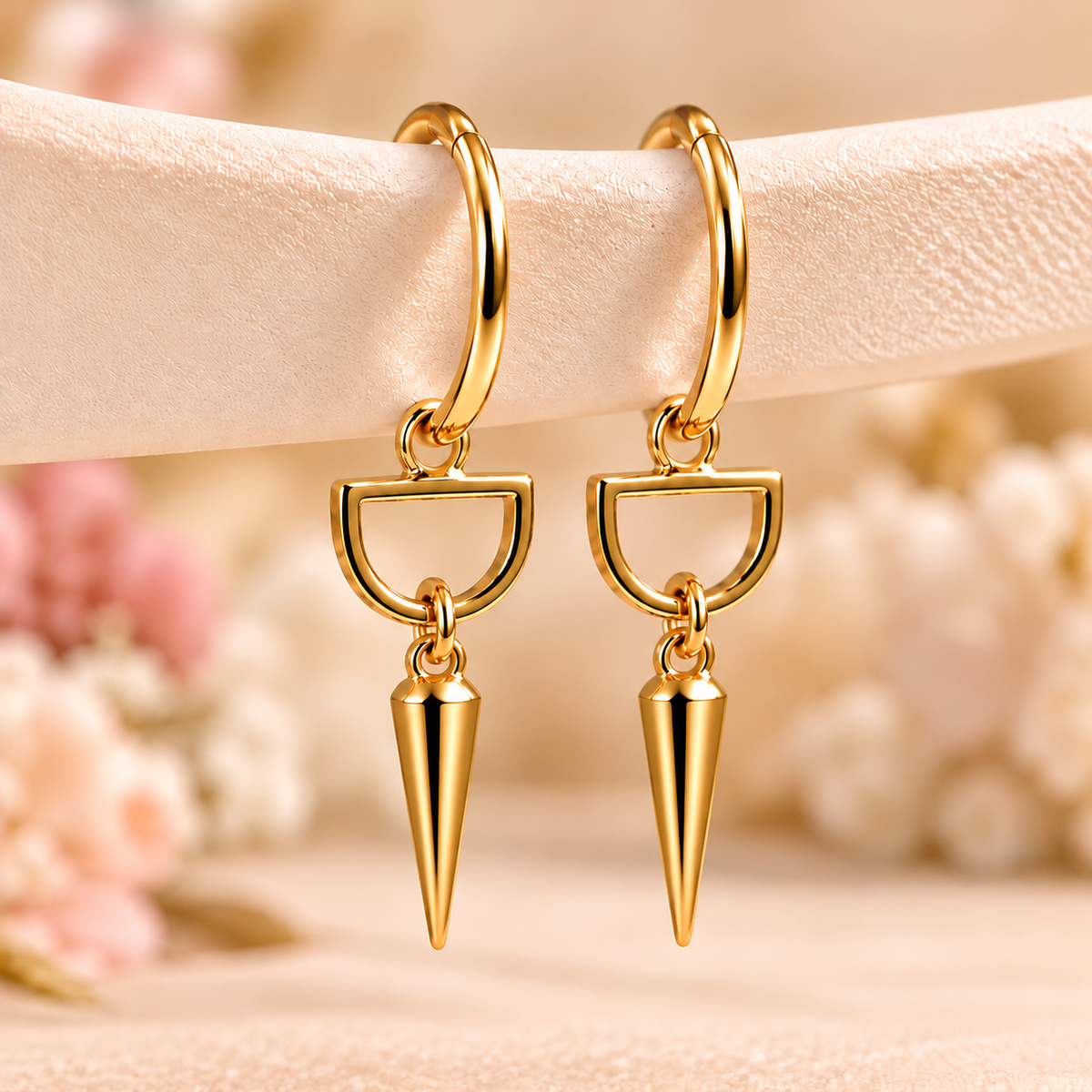 Eleganta Spetsörhängen – Nickel- och Blysäkrade – Guld & Silver