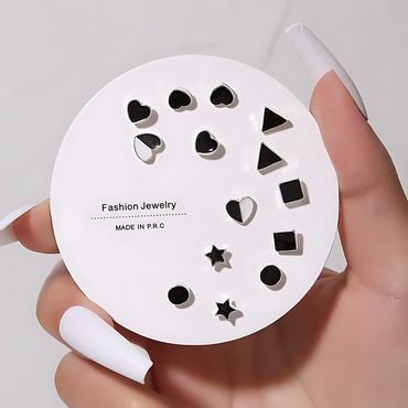 7 Pairs Hypoallergenic Silver Gold Plated Stud Earrings for kids and women