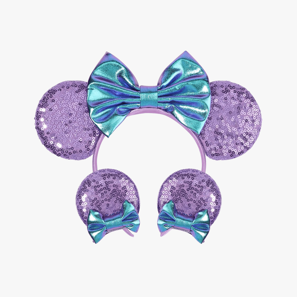 Glitter Mouse Ears Headband & Hair Clips Set - Gummia