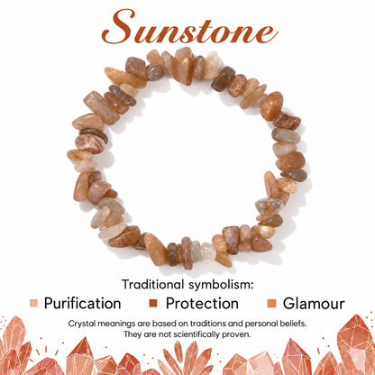 Armband med naturliga stenchips