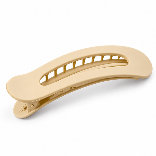 Matt oval platt hårklämma – liten & lång - 11cm