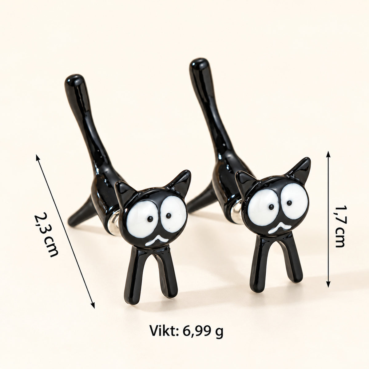 Söta 3D-kattörhängen