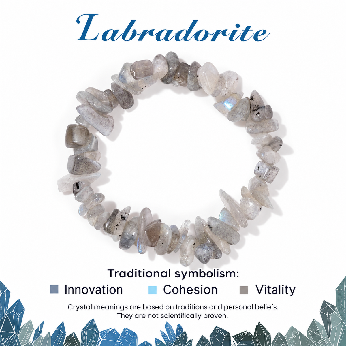 Armband med naturliga stenchips