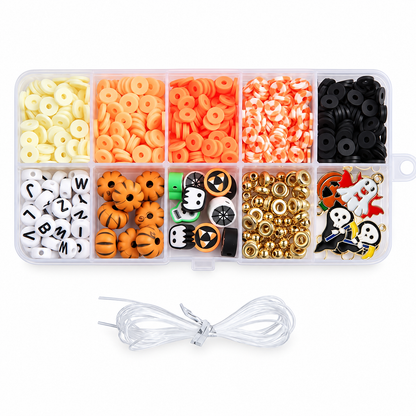 Halloween pärlset för armband – DIY smyckesset med pumpor och berlocker