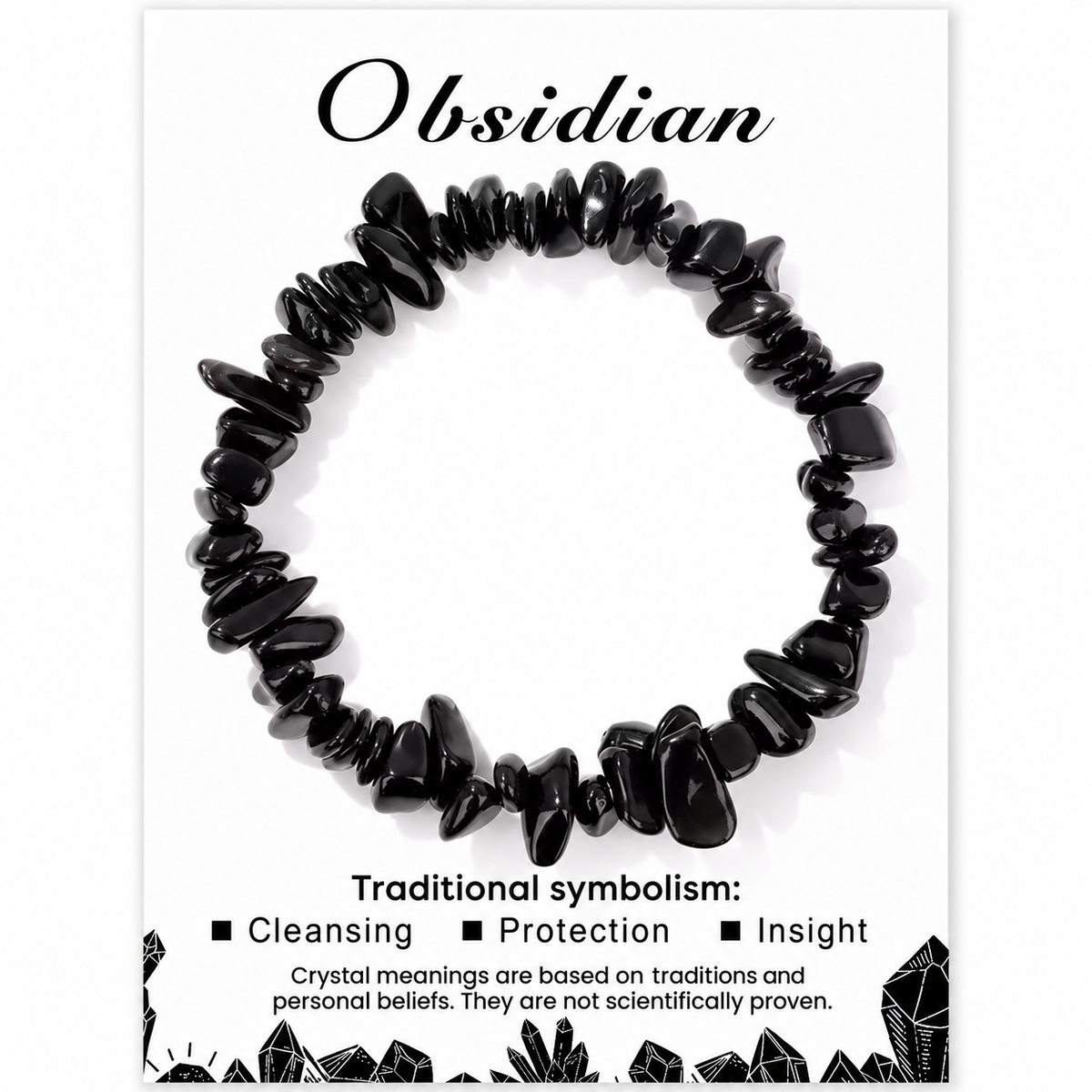 Armband med naturliga stenchips