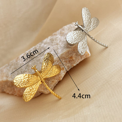 Dragonfly Ring – Justerbar ring med trollslända i guld och silver